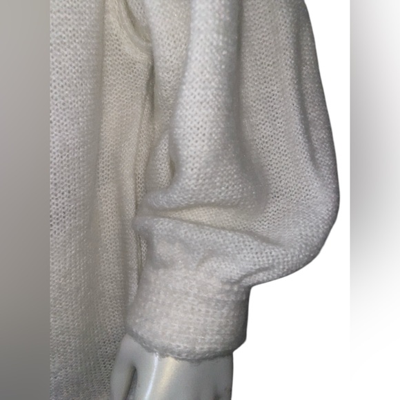 Vintage Partners II by Mervyn's Women's Ivory Cardigan w/Pockets & Bell Cuff 26W - Picture 2 of 8